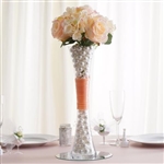 15" Clear Hourglass Shaped Floral Centerpiece Vase Wedding Party Decoration - Pack of 12