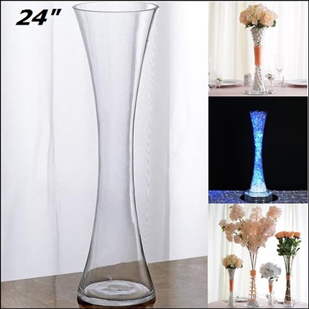 24" Hourglass Shaped Floral Centerpiece Vase Party Decoration - Pack of 6