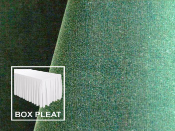Box Pleat Premium Velvet Table Skirts - 6 Foot Table - 17 Foot Section - 2-Pack