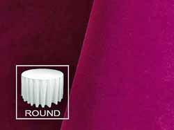 120" Premium Velvet Round Tablecloth