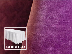 Shirred Premium Velvet Table Skirts - 6 Foot Table - 17 Foot Section - 2-Pack