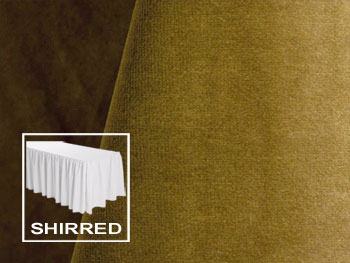 Shirred Premium Velvet Table Skirts - 8 Foot Table - 21 Foot Section - 2-Pack