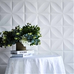 52 Sq Ft 3D Diamond Design White Foam Self Adhesive Wall Panels - Pack of 10