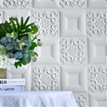 52 Sq Ft 3D French Design White Foam Self Adhesive Wall Panels - Pack of 10