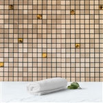 10 Sq.Ft Mosaic Copper Metal Wall Tiles Peel and Stick Backsplash 3D Wall Panels - 10 Pack