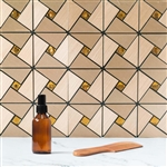 10 Sq. Ft Copper Metal Wall Tiles Peel and Stick Backsplash Rhinestone Studded 3D Wall Panels - 10 Pack