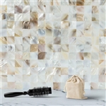 12"x12" Peel & Stick Natural Real Sea Shell Mosaic Wall Tiles - 5 Pack