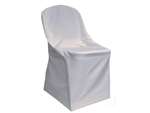 Folding Flat Chair Cover - White