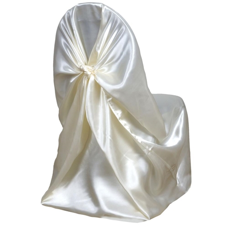 Universal Satin Chair Cover - Ivory