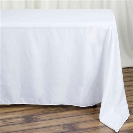 Econoline White Tablecloth 90x132"