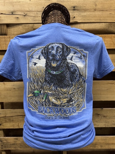 Backwoods Born & Raised Black Lab with Flying Ducks