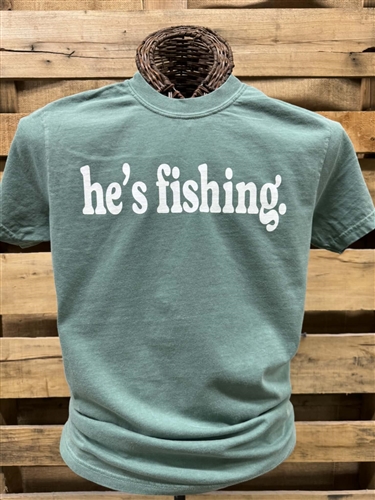 he's fishing.