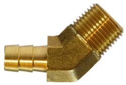 Brass Hose Barb Brass Fittings - 45 Degree Elbow