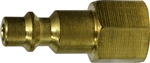 Industrial Interchange Brass Female Plug - Pneumatic Quick Disconnect