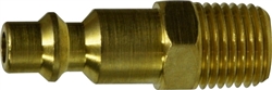 Industrial Interchange Brass Male Plug - Pneumatic Quick Disconnect