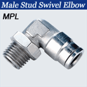 Nickel Push to Connects Hose Fittings - Male Swivel Elbow