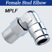Nickel Push to Connects Hose Fittings - Female Swivel Elbow