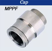 Nickel Push to Connects Hose Fittings - Cap- Tube X Tube
