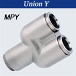 Nickel Push to Connects Hose Fittings - Union Y- Tube X Tube