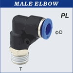 Composite Push to Connect Hose Fittings - Swivel Elbow - Tube X NPT