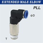 Composite Push to Connect Hose Fittings - Extended Male Elbow