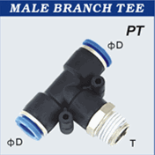 Composite Push to Connect Hose Fittings - Male Branch Tee - Tube X NPT