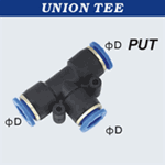 Composite Push to Connect Hose Fittings - Union Tee- Tube X Tube