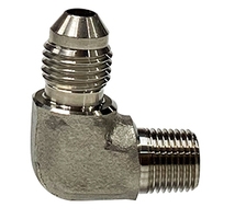 Stainless Hose Adapters & Fitting -  Stainless JIC  Male Elbow - Male JIC x Male NPT