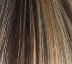 Hair Extension Sample Medium Reddish Brown-Platinum Blond mix