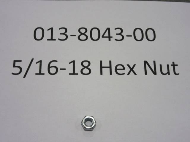 013804300 Bad Boy Mowers Part - 013-8043-00 - 5/16-18 Hex Nuts Zinc