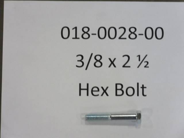 018002800 Bad Boy Mowers Part - 018-0028-00 - 3/8x2 1/2" Hex Bolt