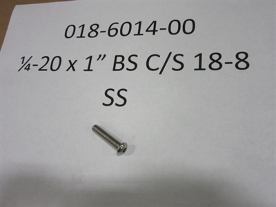 018601400 Bad Boy Mowers Part - 018-6014-00 - 1/4 - 20 X 1 BS C/S 18-8 SS