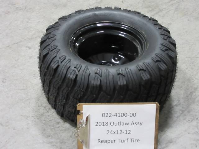 022410000 Bad Boy Mowers Part - 022-4100-00 - 2018 24x12-12 Reaper Turf Tire and Black Wheel Assembly