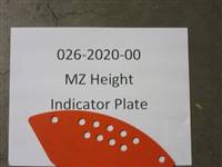 026202000 Bad Boy Mowers Part - 026-2020-00 - MZ Height Indicator Plate