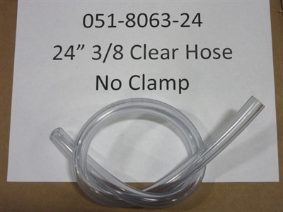 051806324 Bad Boy Mowers Part - 051-8063-24 - 24" 3/8 Clear Hose No Clamps