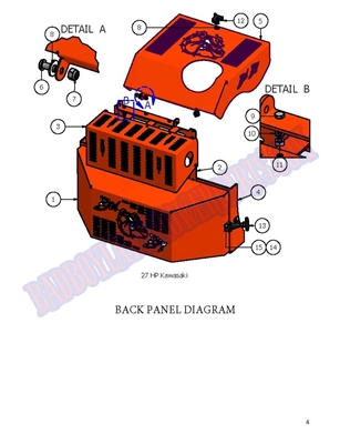 07AOSBACKP Bad Boy Mowers Part - 2007 AOS BACK PANEL