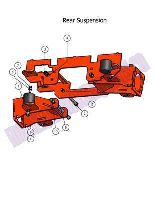 07AOSRS Bad Boy Mowers Part - 2007 AOS REAR SUSPENSION