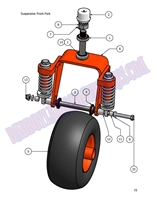 07DIEFWS Bad Boy Mowers Part - 2007 DIESEL FRONT WHEEL WITH SUSPENSION 2 ASSEMBLY