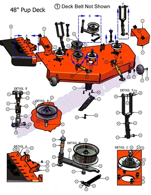 07PUP48DK Bad Boy Mowers Part - 2007 PUP 48 DECK ASSEMBLY