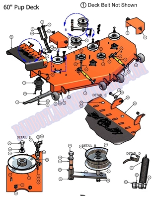 07PUP60DK Bad Boy Mowers Part - 2007 PUP 60 DECK ASSEMBLY