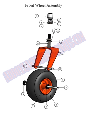 07PUPFW Bad Boy Mowers Part - 2007 PUP FRONT WHEEL ASSEMBLY