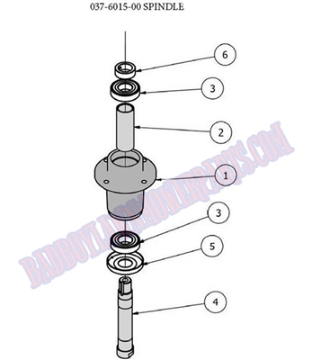 07PUPSSS Bad Boy Mowers Part - 2007 PUP SHORT SHAFT SPINDLE