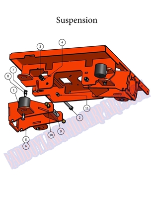 07PUPSUSP Bad Boy Mowers Part - 2007 PUP SUSPENSION ASSEMBLY