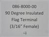 086800000 Bad Boy Mowers Part - 086-8000-00 - 90 Degree Insulated Flag Terminal (Safety Switch Connector)