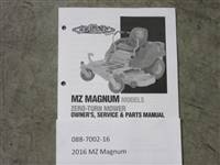 088700216 Bad Boy Mowers Part - 088-7002-16 - 2016 MZ Magnum Owner's Manual