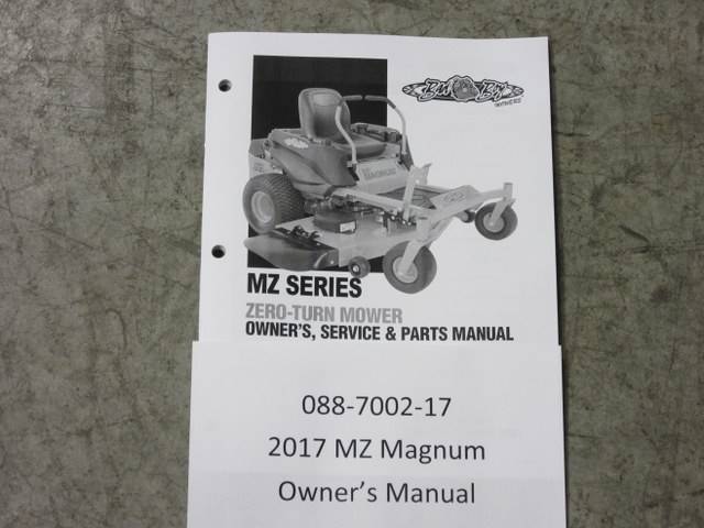 088700217 Bad Boy Mowers Part - 088-7002-17 - 2017 MZ Magnum Owner's Manual