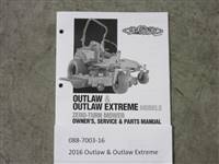 088700316 Bad Boy Mowers Part - 088-7003-16 - 2016 Outlaw & Outlaw Extreme Owner's Manual