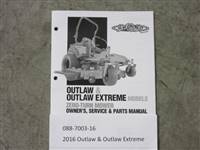 Bad Boy Mowers Part #088-7003-16 - 2016 Outlaw & Outlaw Extreme Owner's Manual