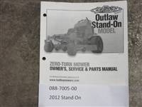 088700500 Bad Boy Mowers Part - 088-7005-00 - 2012 Stand On Owner's Manual