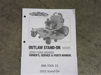 088700515 Bad Boy Mowers Part - 088-7005-15 - 2015 Outlaw Stand On Owner's Manual